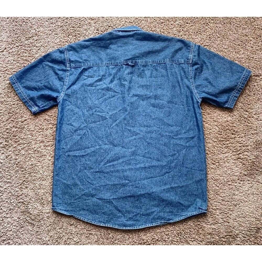 Indiana Cardinal  Button Up Shirt Men's Small  Blue Short Sleeve - Picture 5 of 7